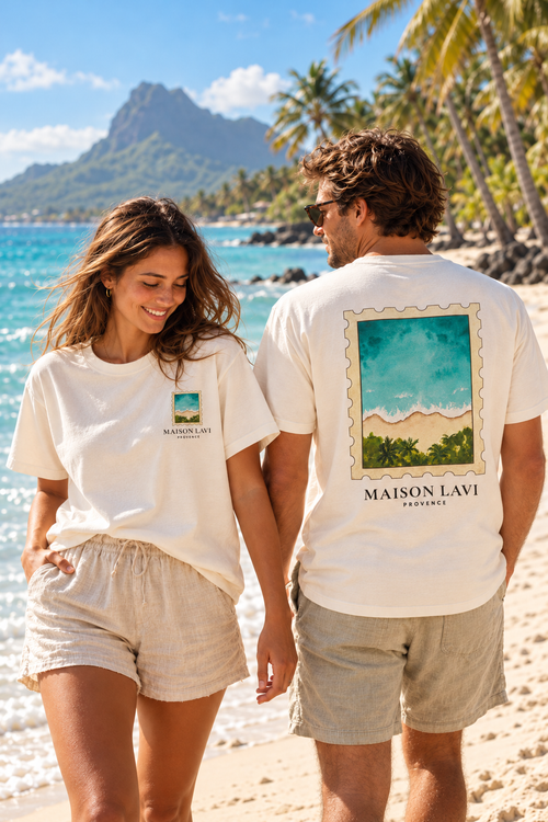 T-shirt Plage Tropicale