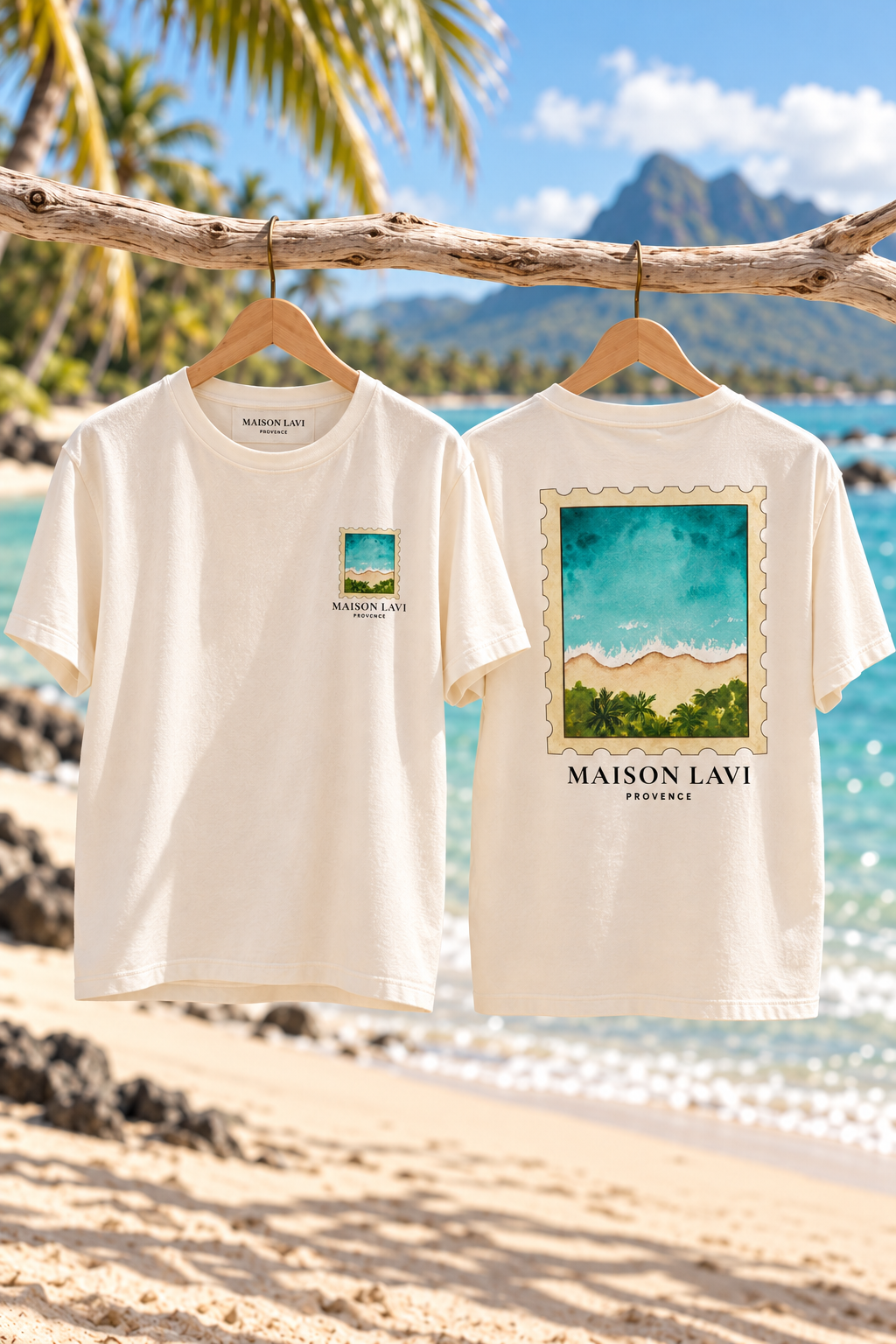 T-shirt Plage Tropicale